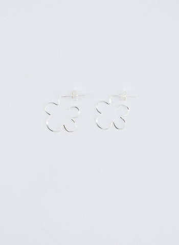 WIRE FLOWER EARRINGS • 925 Sterling silver