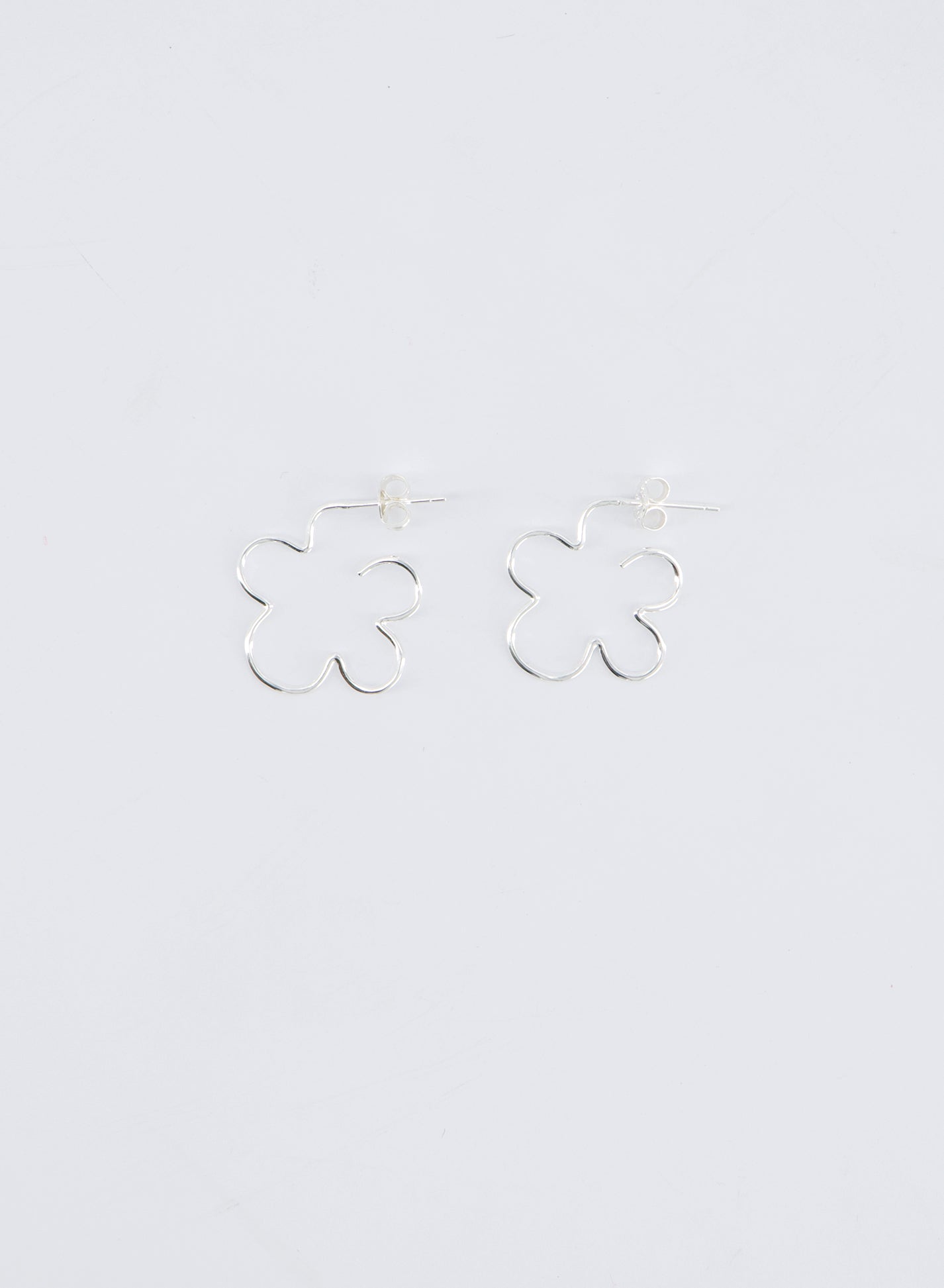 WIRE FLOWER EARRINGS • 925 Sterling silver