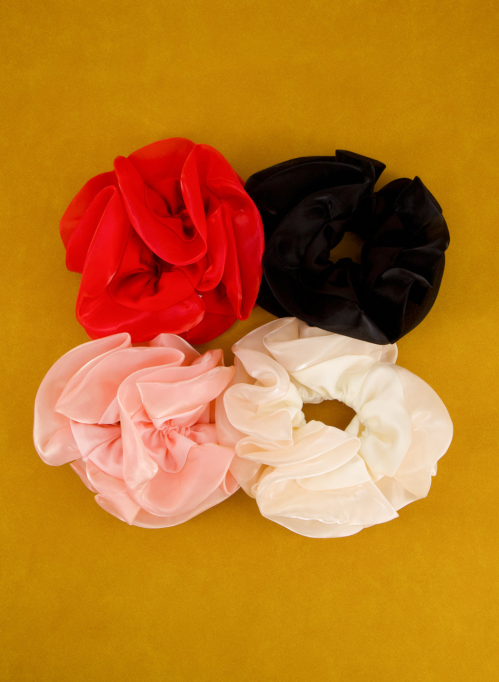 [50% OFF] Satin Volume Petal Scrunchie