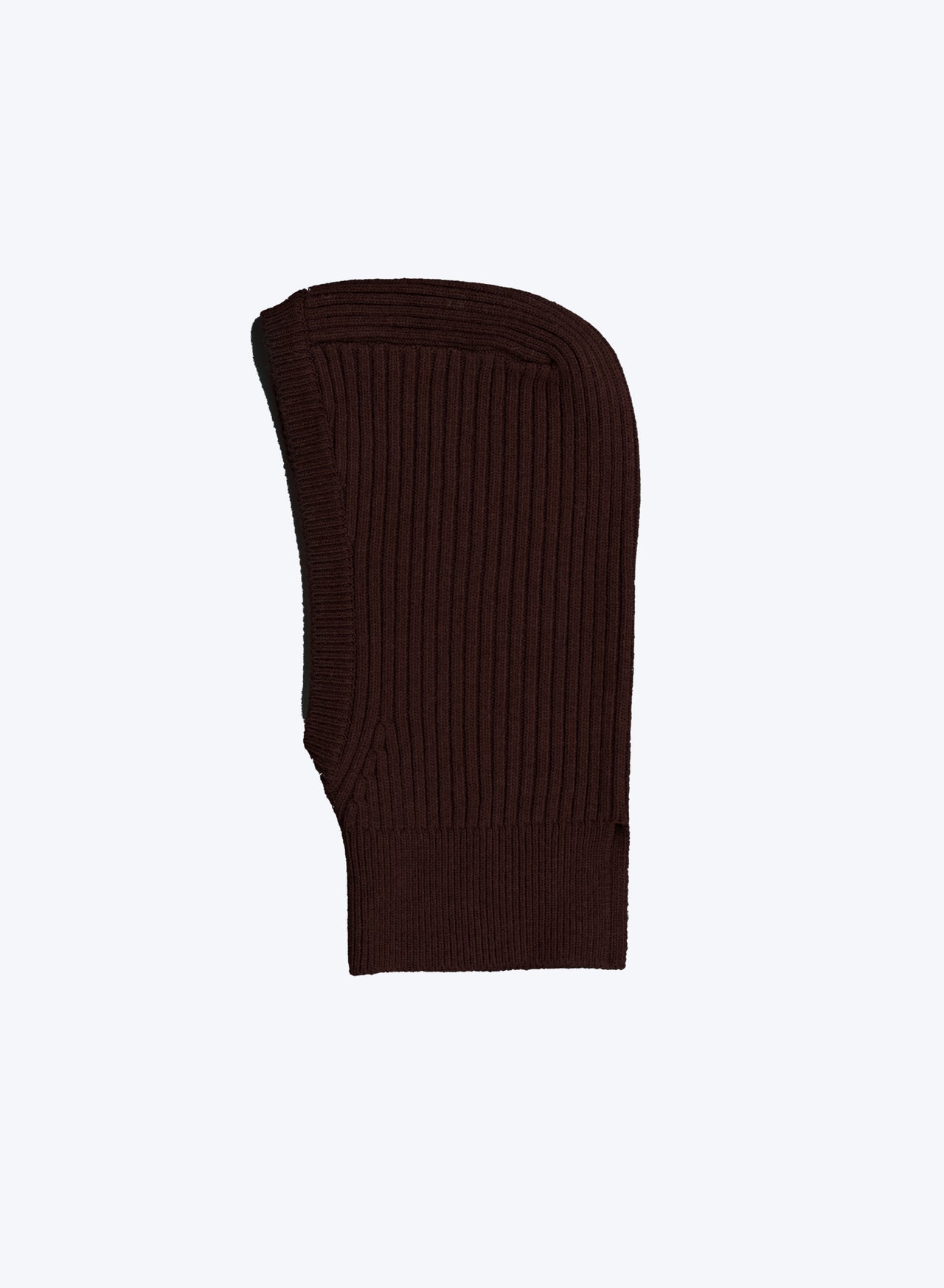 Back-Slit Ribbed Balaclava