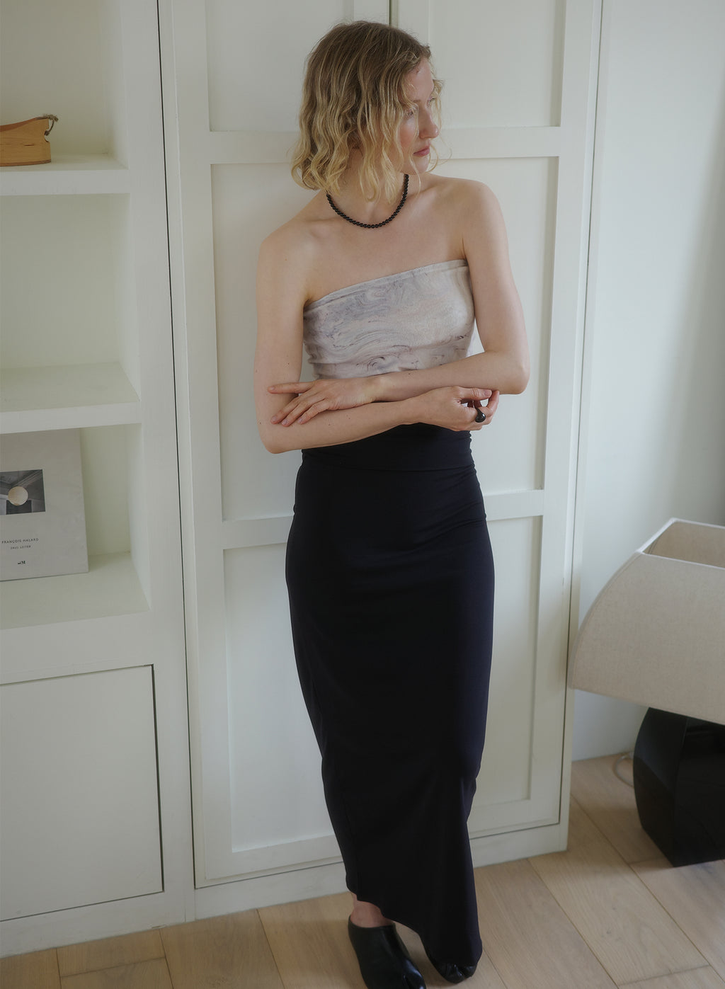 [70%OFF] Marble Terry Tube Top - Cream