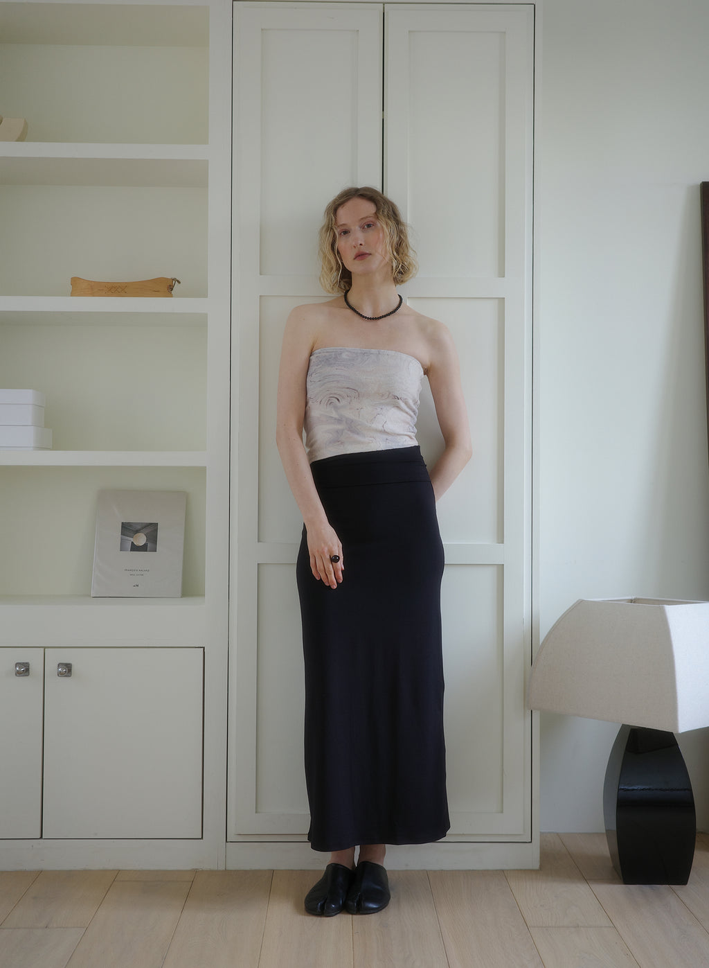 [70%OFF] Marble Terry Tube Top - Cream