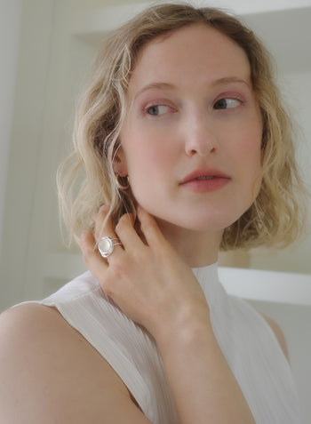 Moonstone Orbit Ring