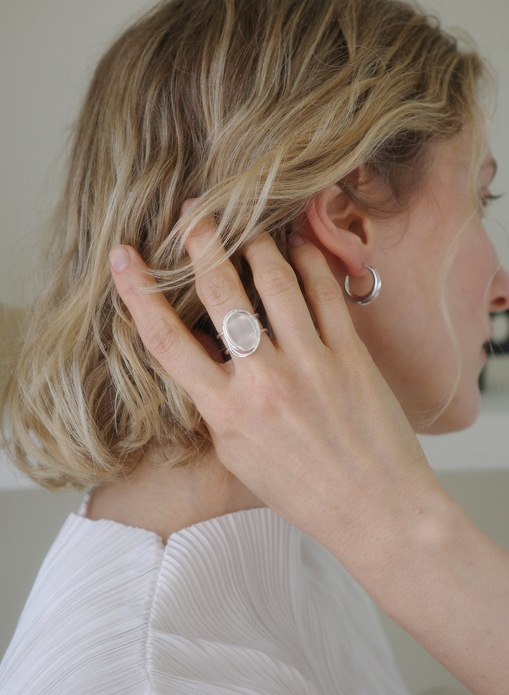 Moonstone Orbit Ring