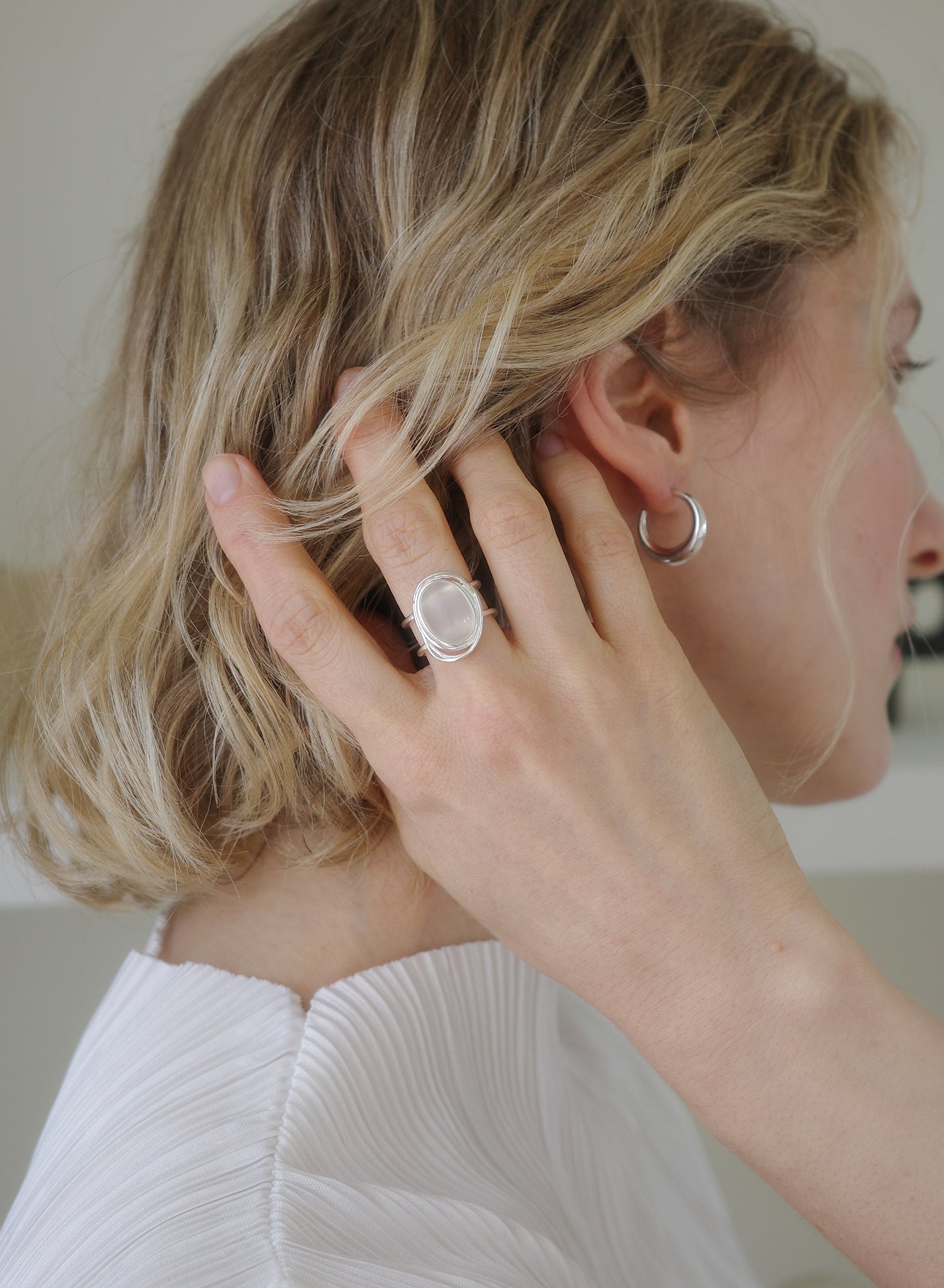 Moonstone Orbit Ring
