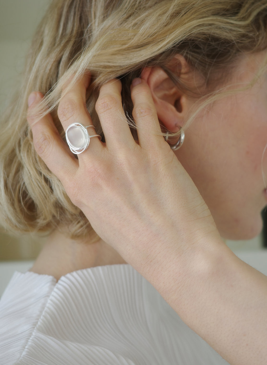 Moonstone Orbit Ring