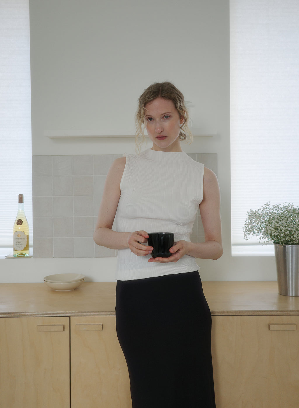 [50% OFF] Pleated Sleeveless Top ii ㅡ Cream