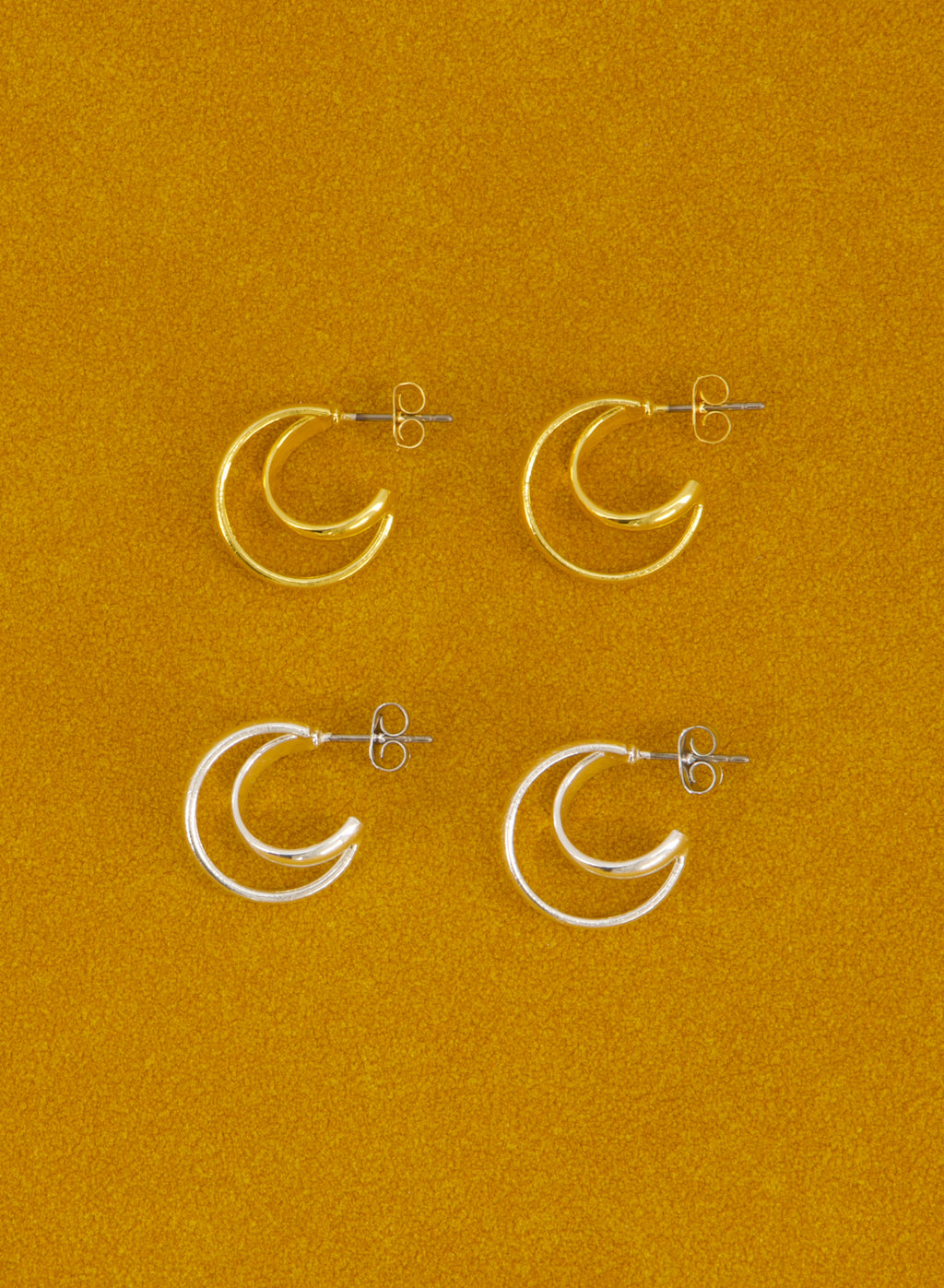 Saturn Hoops • Silver