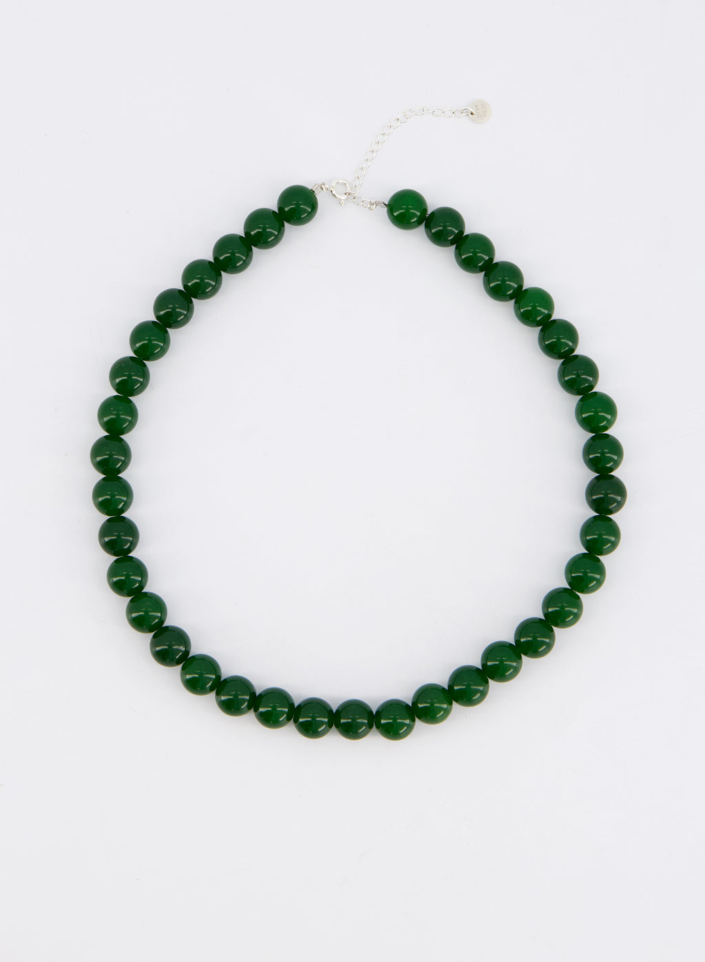 White Jade Green Necklace