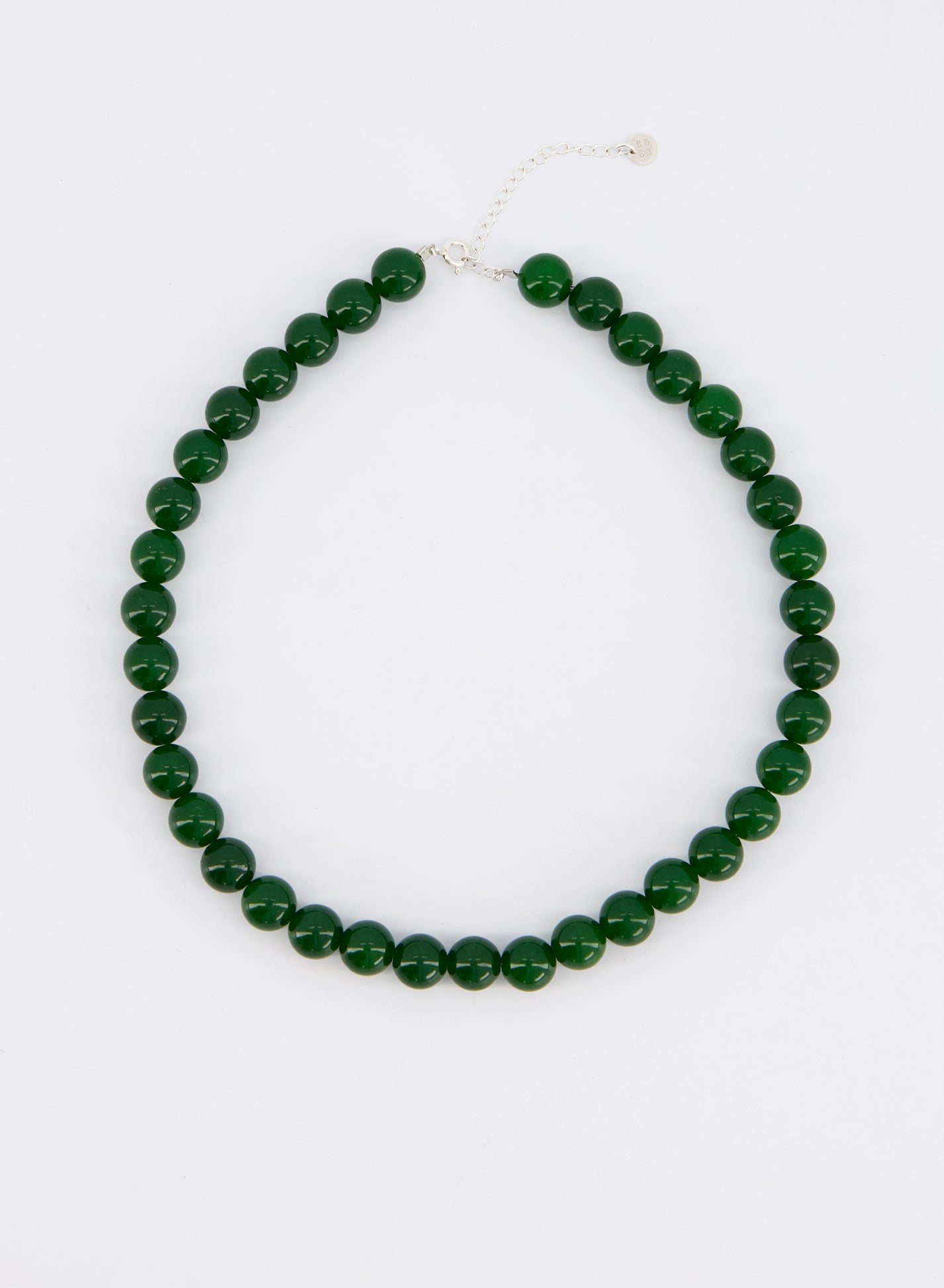 White Jade Green Necklace