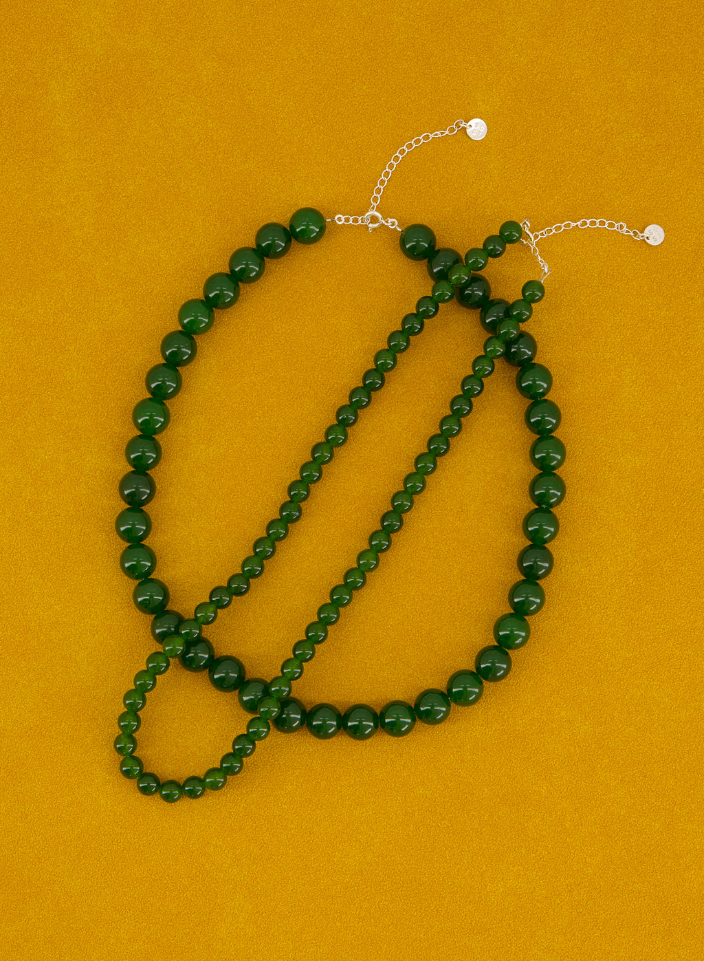 White Jade Green Necklace