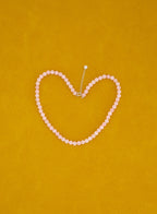 White Jade Rose Pink Necklace